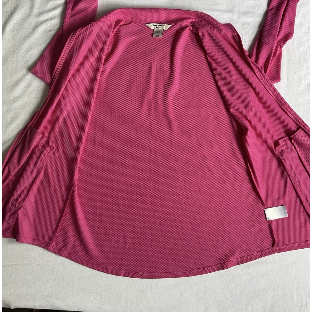 Tommy Bahama Golf Women's Pink Full Zip Athletic Jacket Textured Size Large - Picture 3 of 9